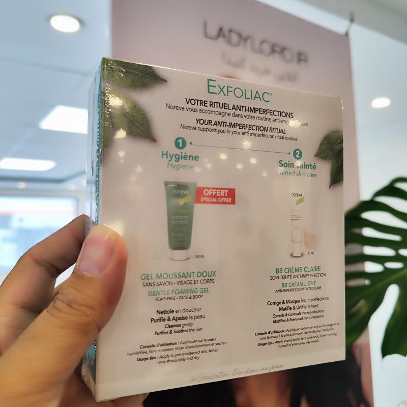 پک دو تایی کرم پودر اکتی پور و ژل شوینده exfoliac نوروا