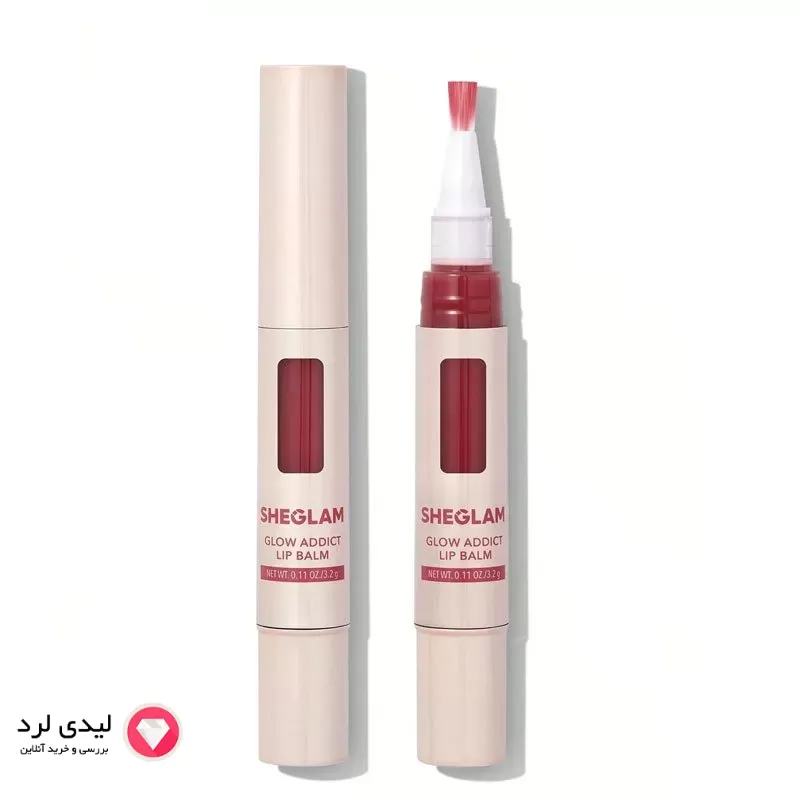 رژ لب بالمی رنگی براق مدل Glow Addict شیگلم مدل Peach Juice