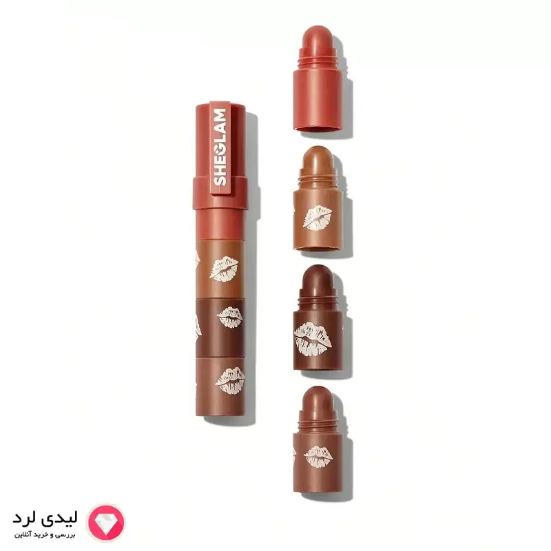 رژ  لب 4 طبقه شیگلم  مدل MEGA LIP STACKS رنگ BROWNIE STACK