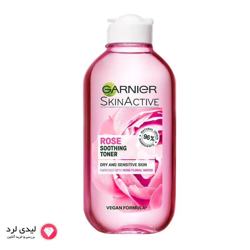 تونر تسکین دهنده گل رز گارنیه Garnier Rose Toner حجم 200 میلی لیتر