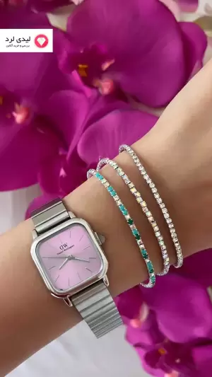 ساعت زنانه طرح دنیل ولینگتون Daniel Wellington مدل یک رنگ بنفش