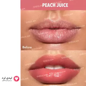 رژ لب بالمی رنگی براق مدل Glow Addict شیگلم مدل Peach Juice