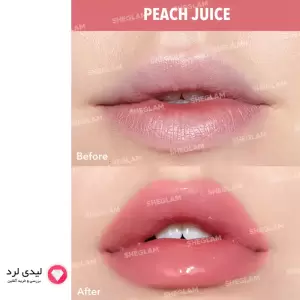 رژ لب بالمی رنگی براق مدل Glow Addict شیگلم مدل Peach Juice